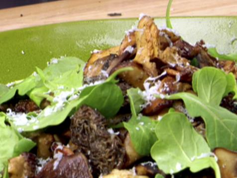 Truffle Oil and Parm Mushrooms