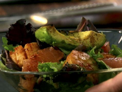 Grilled Avocado-Scallop Salad