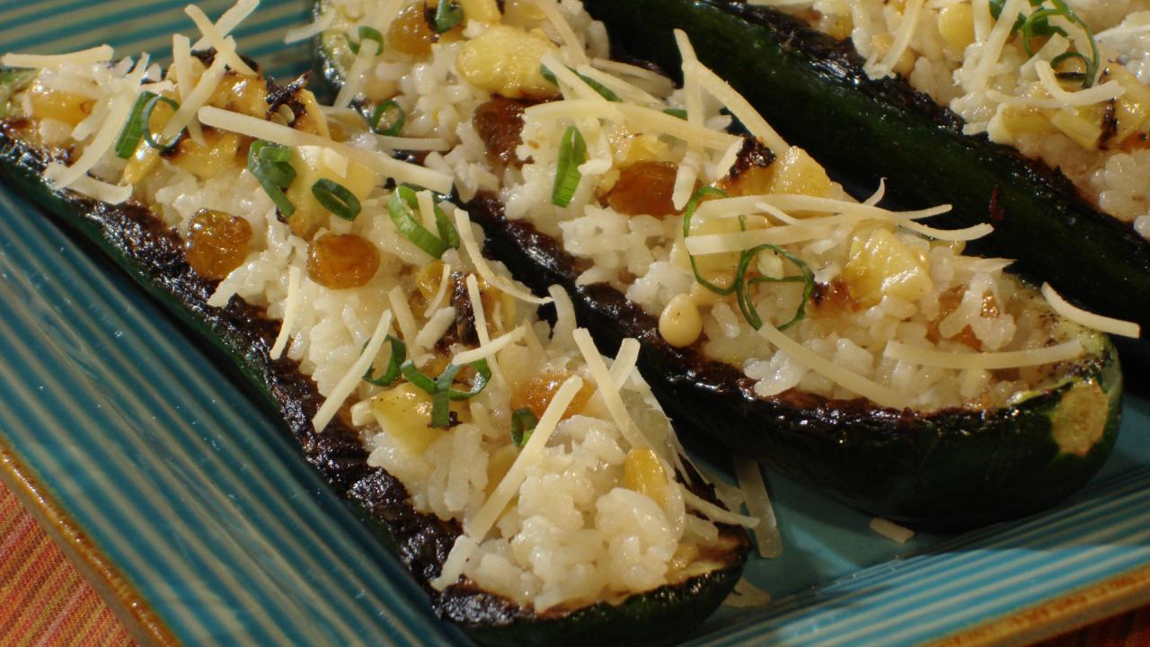 Grilled Stuffed Zucchini