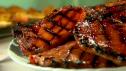 Grilled Smoked Pork Chops with Sweet and Sour Glaze