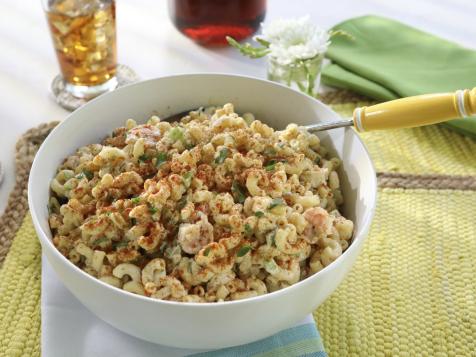 Macaroni Salad with Grilled Shrimp
