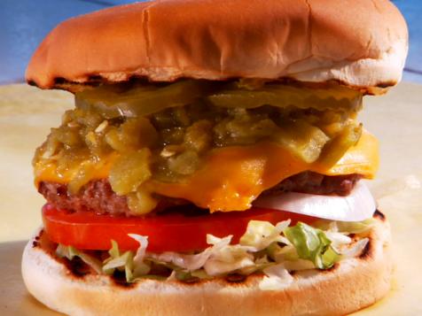 Bert's Green Chile Cheeseburger