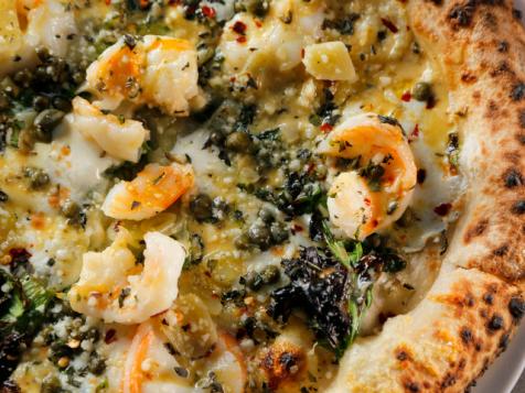 Shrimp Pizza at 3 Sons Brewing Co.