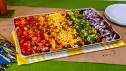 Sheet Pan Rainbow Nachos