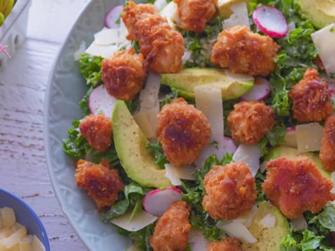 Pretzel Crusted Chicken Nuggets Salad