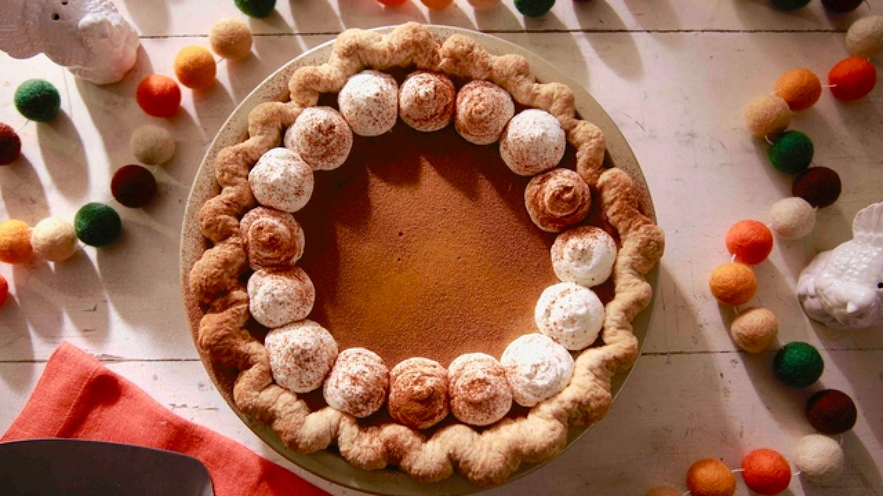 Molly's Pumpkin Pie with Whipped Cream and Cinnamon