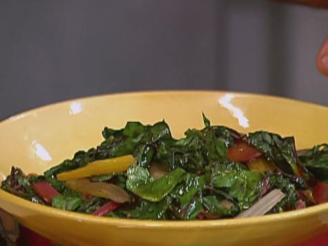 Swiss Chard with Crispy Shallots