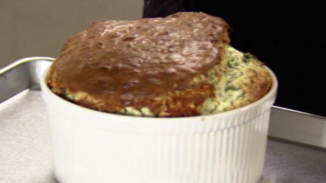 Spinach-Cheddar Souffle