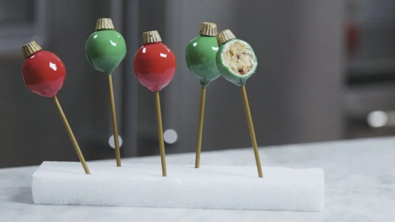 Zac Young makes Christmas Ornament Cake Pops