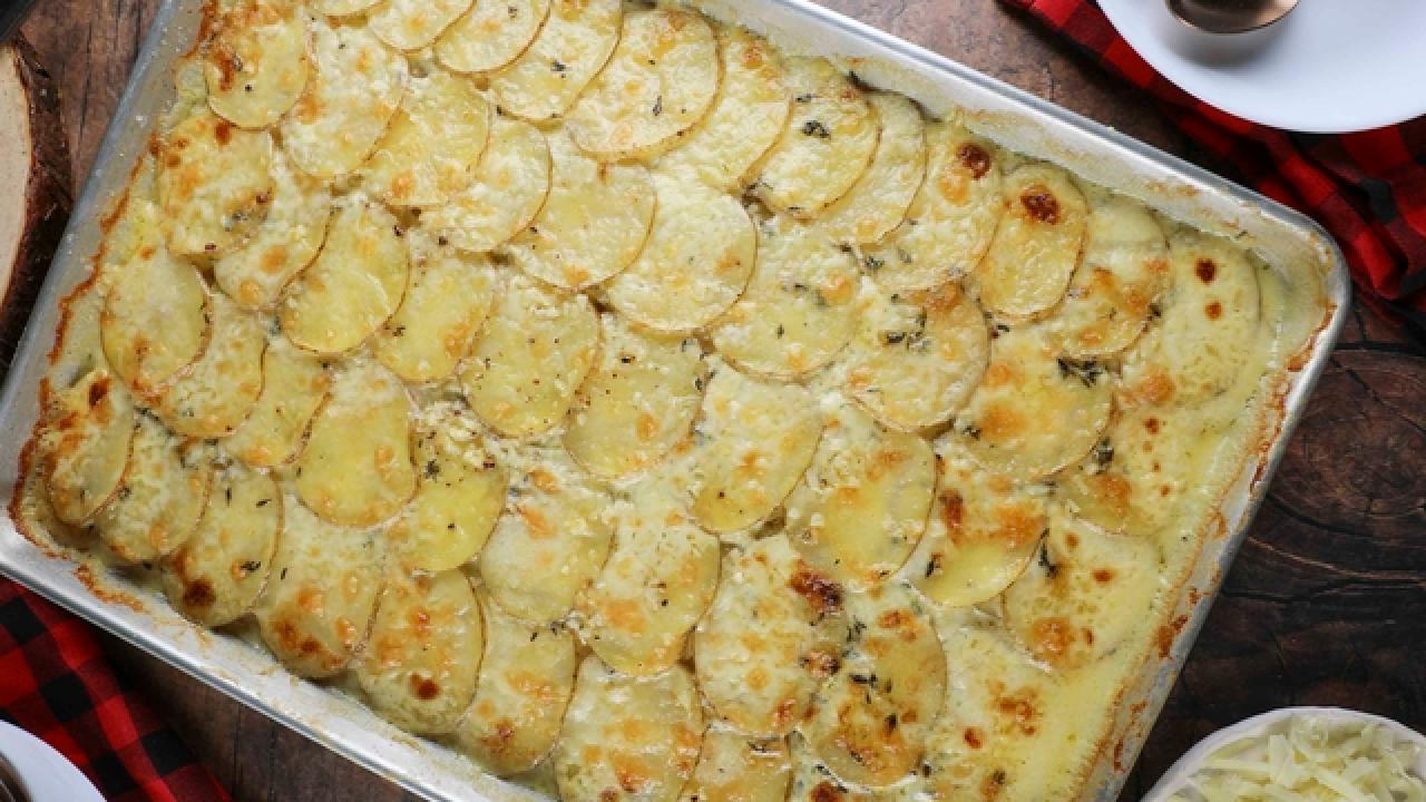 All-Crust Sheet-Pan Scalloped Potatoes