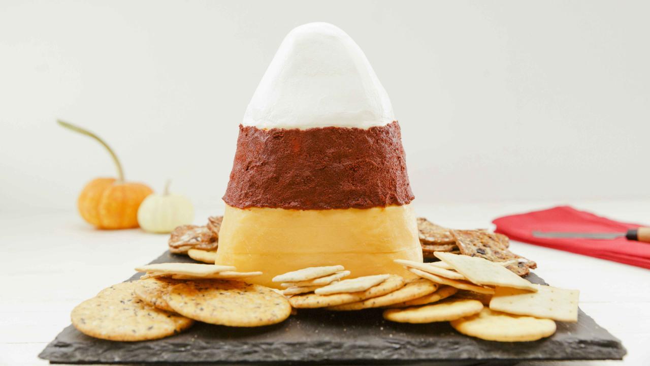 Candy Corn Cheese Tower