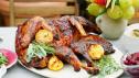 Grilled Butterflied Turkey with Lemon Pepper Glaze