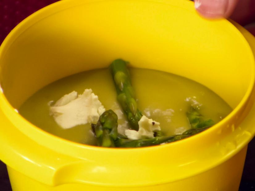 Chilled Asparagus Soup with Goat Cheese Recipe Anne Burrell Food