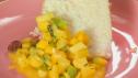 Angel Food Cake with Tropical Fruit Compote