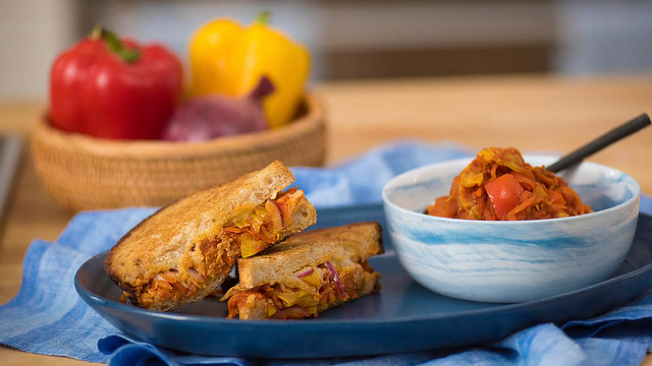 Chakalaka and Cheddar Braaibroodjies