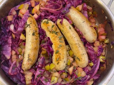 Chicken Sausage with Apples, Sage and Cabbage