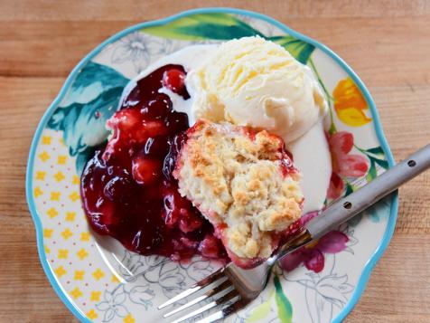 Leftover Cranberry and Cherry Cobbler Pie