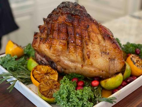 Ginger Chile Glazed Ham with Flambe Finish