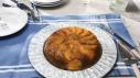 Upside-Down Peach Cornbread Cake