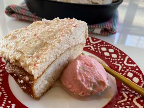 Peppermint Skillet Cake with Peppermint Ice Cream