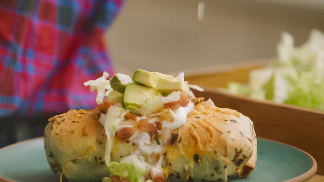 Popcorn Shrimp Chimichanga