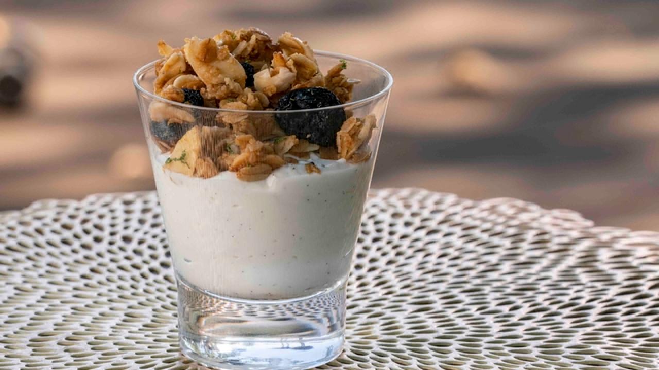 Cherry-Almond Granola with Yogurt