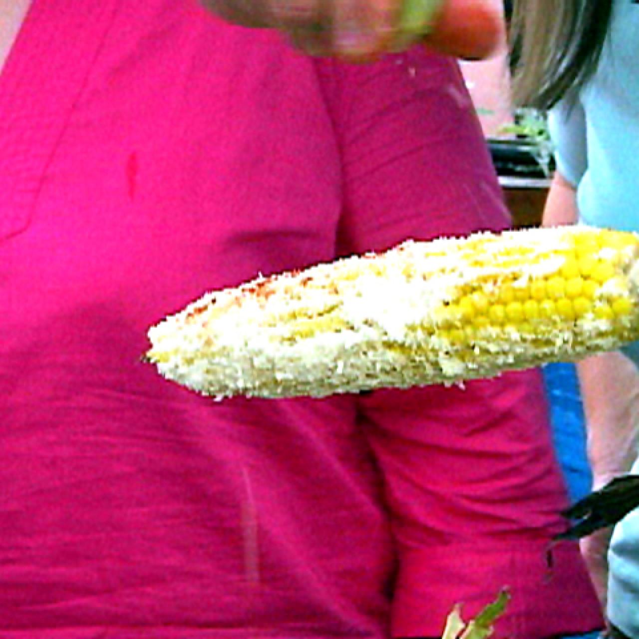 Roasted Corn with Parmesan and Cayenne
