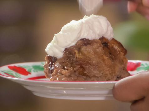 Double Chocolate Bread Pudding with Bourbon Whipped Cream
