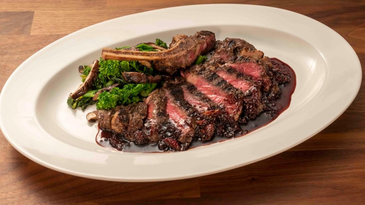 Dry-Rubbed Smoked Bison Rib-Eye