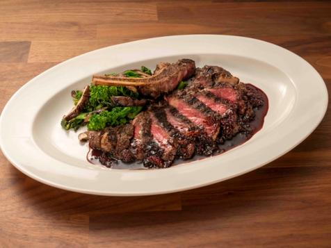 Dry-Rubbed Smoked Bison Rib-Eye