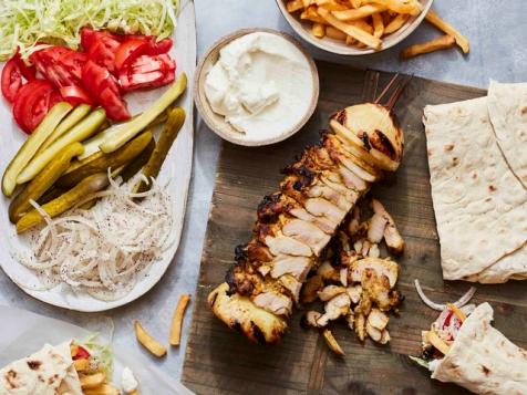 Yogurt-Marinated Grilled Chicken Shawarma