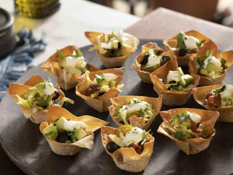 Wonton Taco Salad Cups