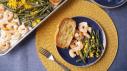 Shrimp Scampi, Green Bean and Corn Sheet Pan Dinner