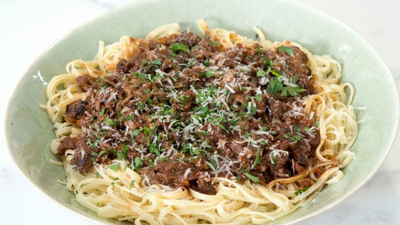 Linguini with Braised Red Wine Short Rib Sauce