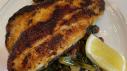 Blackened Trout and Spicy Kale