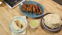 Chicken Skewers and Flatbread