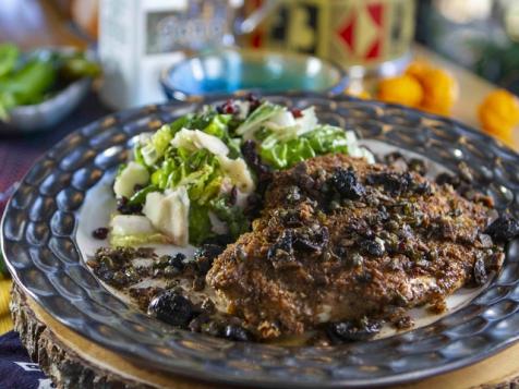 Chicken Schnitzel with Romaine Currant Salad