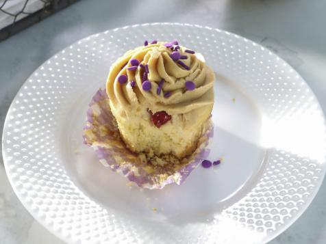 PB and J Stuffed Cupcakes