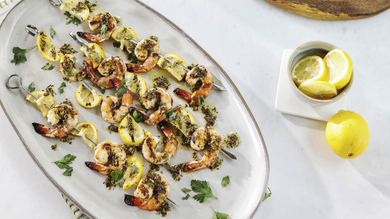 Shrimp Scampi Kabobs